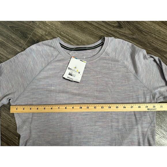 Smartwool Women's Merino 250 Baselayer Crew Purple Eclipse Heather XL - Picture 3 of 6